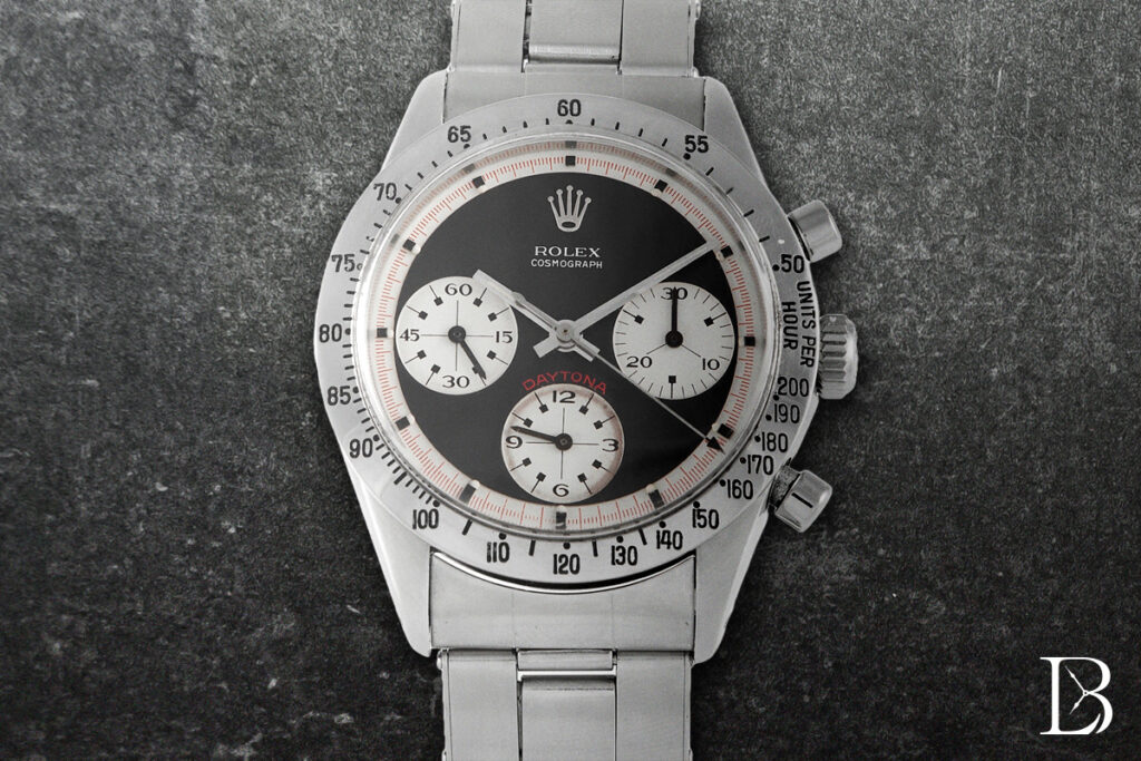 A "Paul Newman Daytona" ref. 6239, similar to Newman's but with a black dial