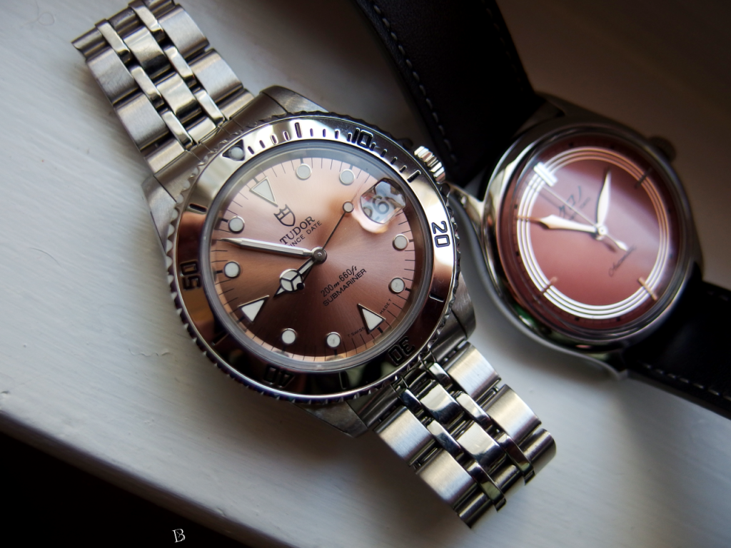 Salmon dial watches