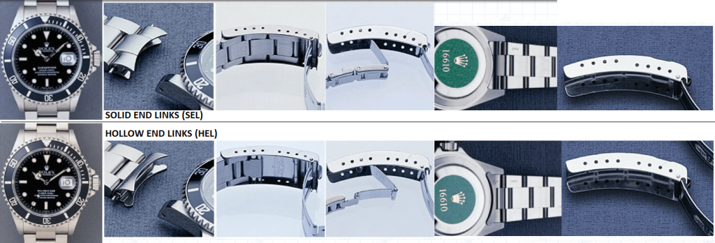 Rolex Solid End Links vsHollow End Links