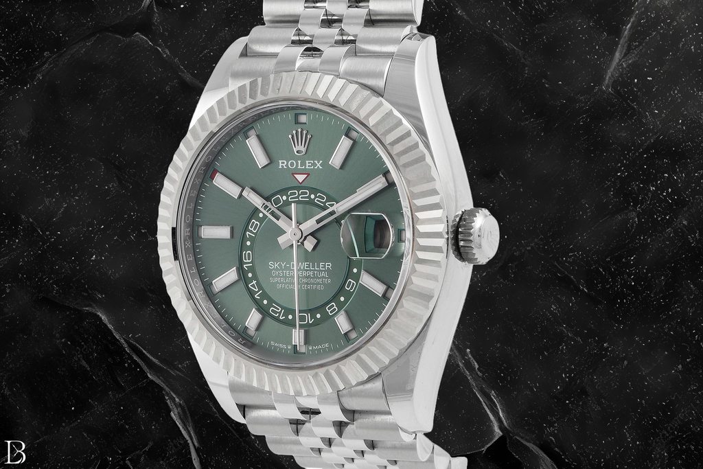 The Mint Green Rolex Sky-Dweller price is close to $30k secondhand