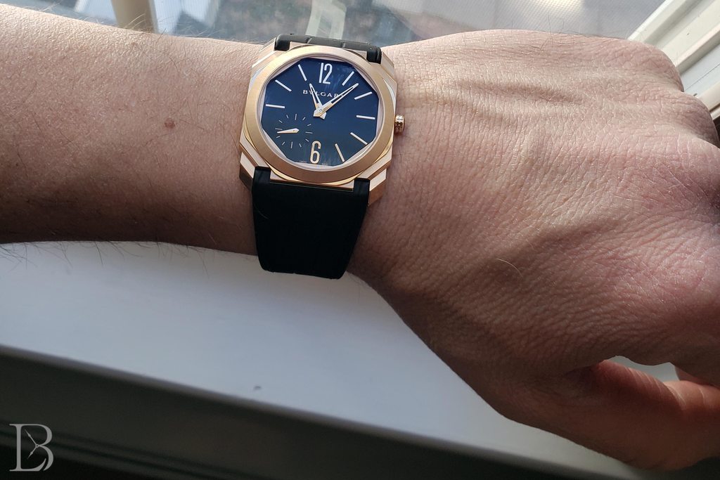 Bulgari Octo Finissimo Review: Rose gold version on the wrist