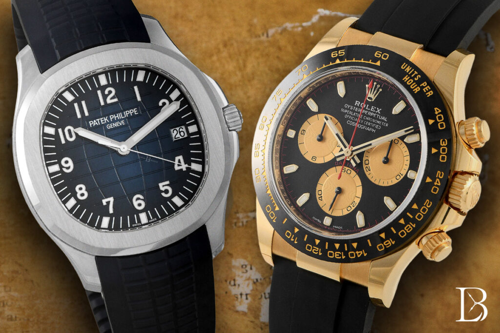 The Aquanaut and Daytona are both available with high-quality rubber straps
