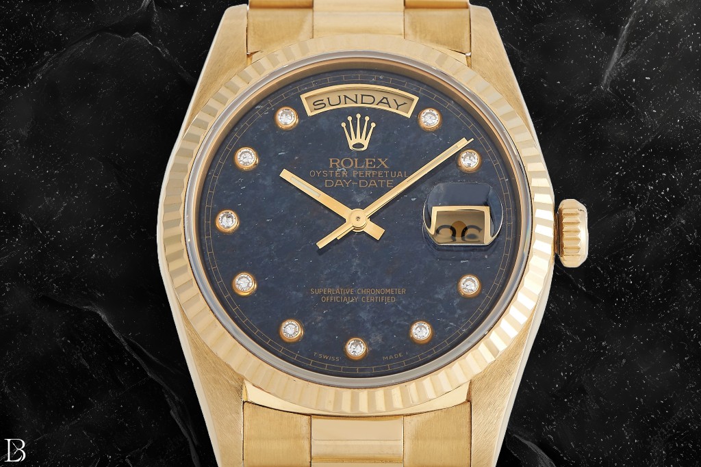 Rolex Day-Date ref. 18238 with aventurine stone dial