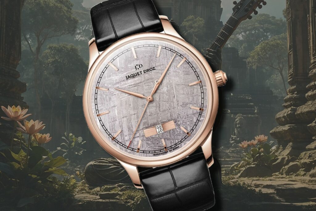 Simple meteorite dial watch from Jaquet Droz