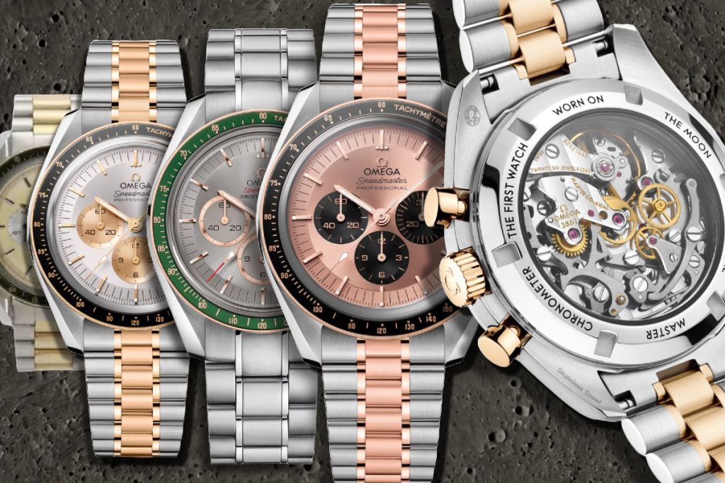 Several two-tone Speedmasters