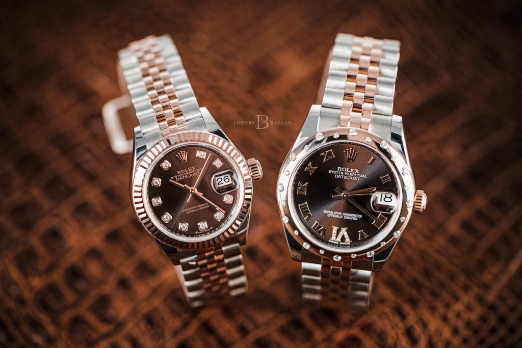 Everose Rolesor Datejust watches
