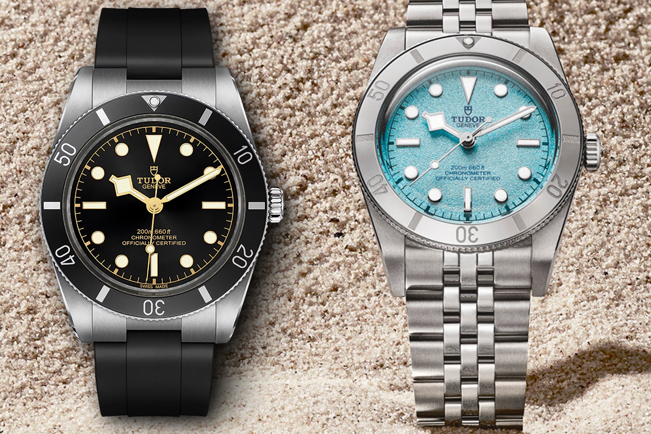 The Black Bay 54 debuted in 2023 and the Lagoon Blue dial was added two years later. Image: Tudor