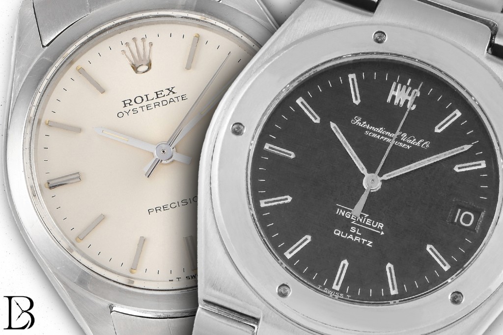 Two watches that are both considered vintage