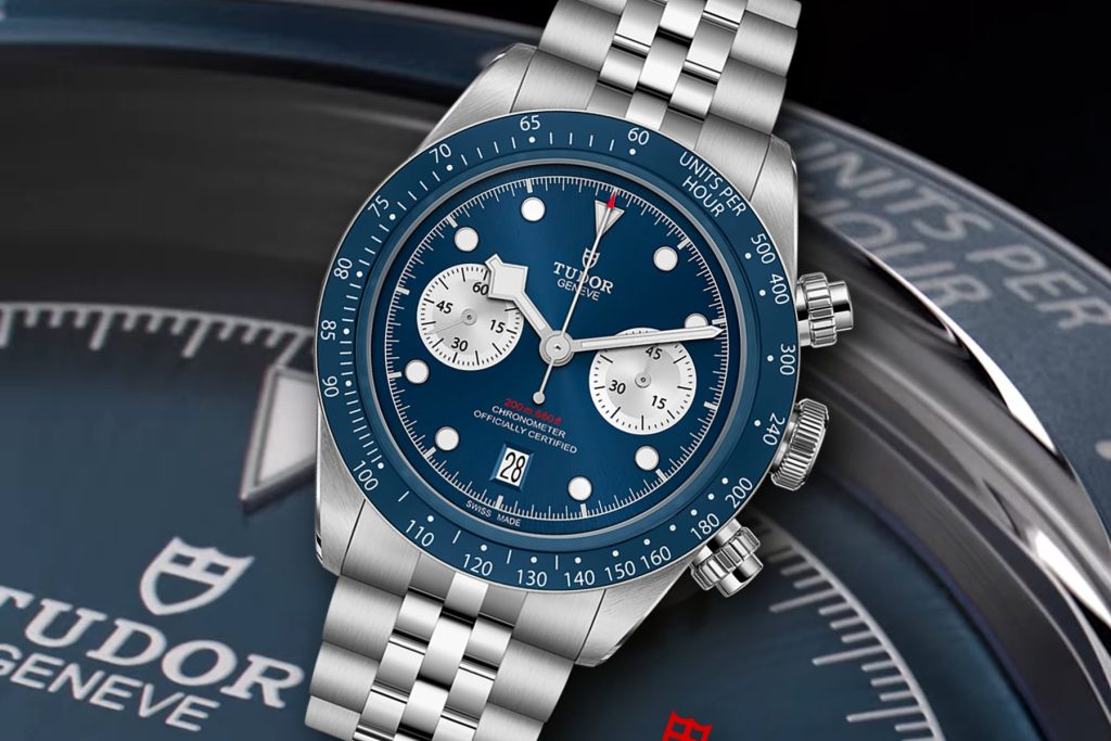 Tudor Black Bay Chrono Blue close-up