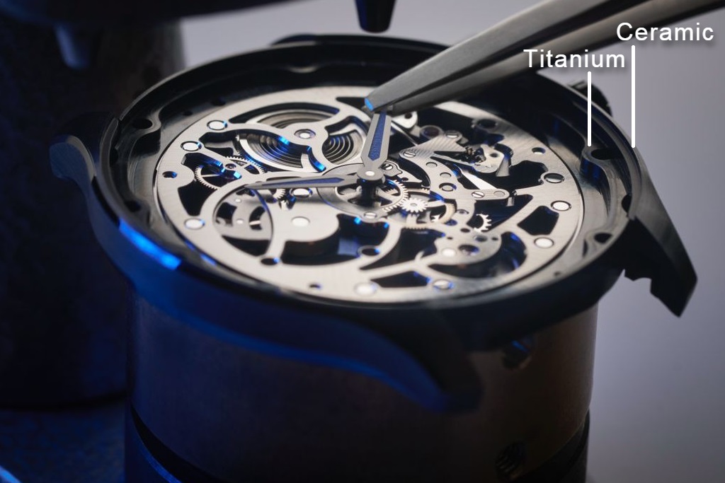 Piaget's first-ever ceramic case features an inner titanium "container."