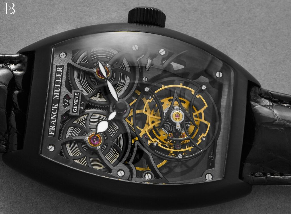 Franck Muller Giga Tourbillon watches have the largest tourbillon on the market.
