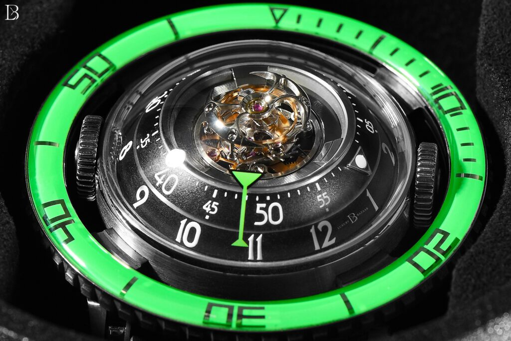 MB&F Horological Machine 70.TGL.B Aquapod HM7 Titanium Green Limited Edition