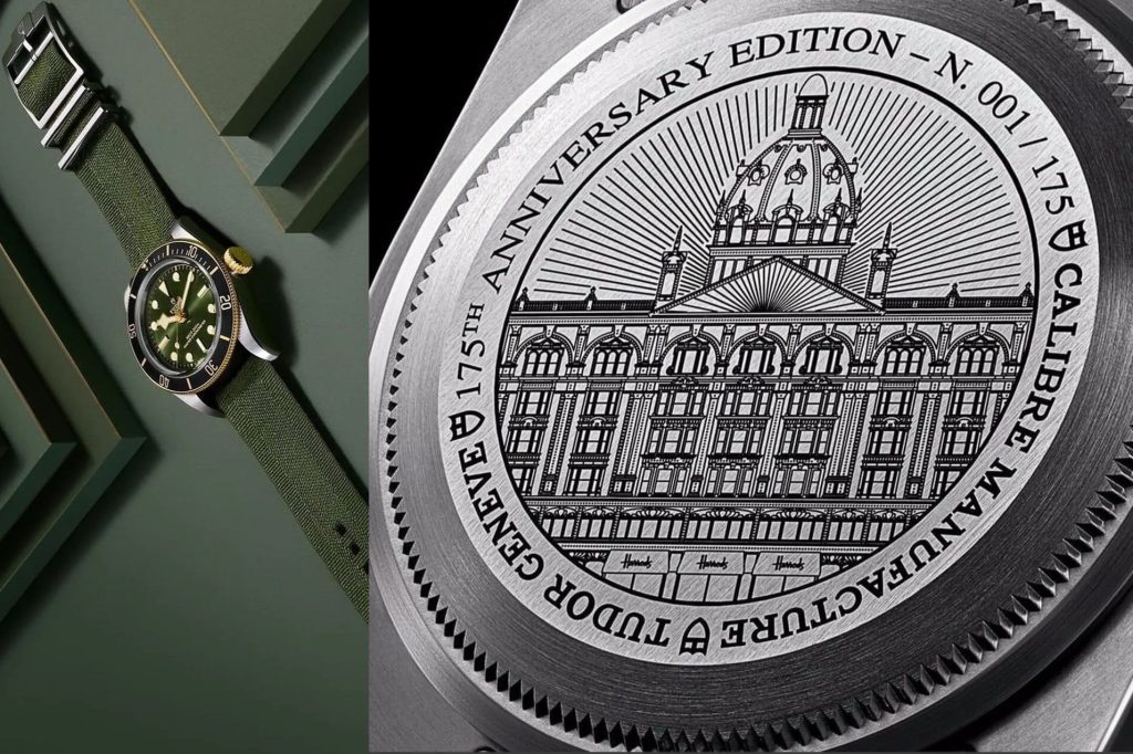 The caseback of the Tudor Black Bay Harrods 2 has a picture of the building laser-etched