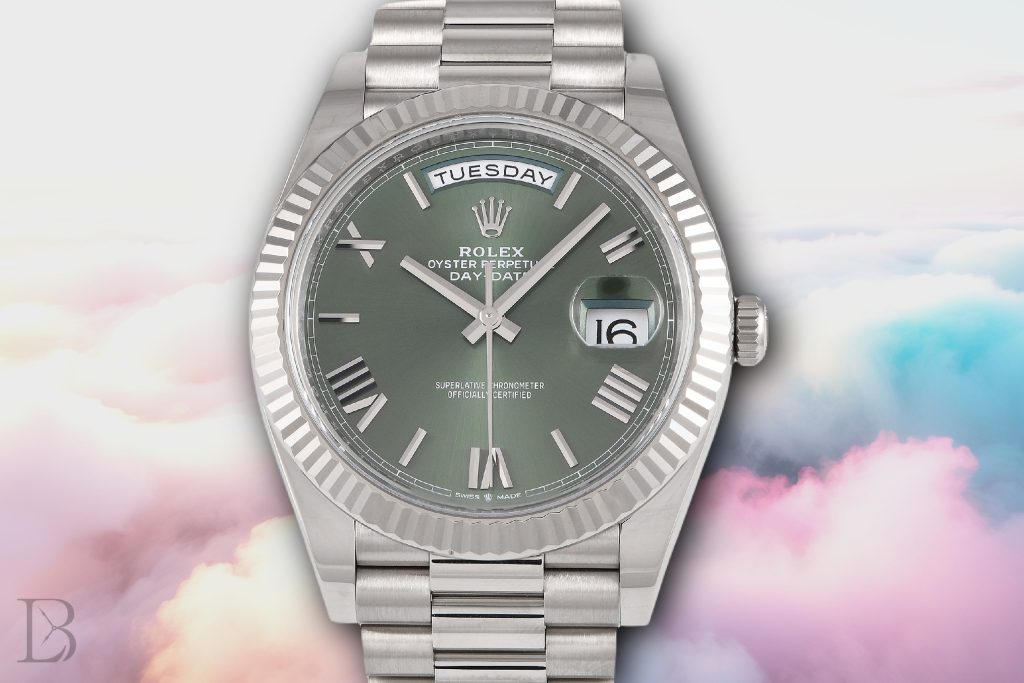How to buy a Rolex Day-Date might depend on whether it has a popular dial, like this olive one