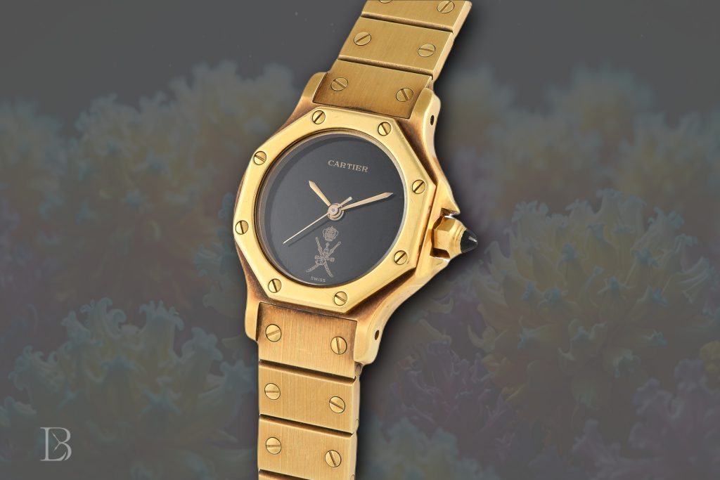 Cartier Santos Octagon 25mm with Khanjar dial.