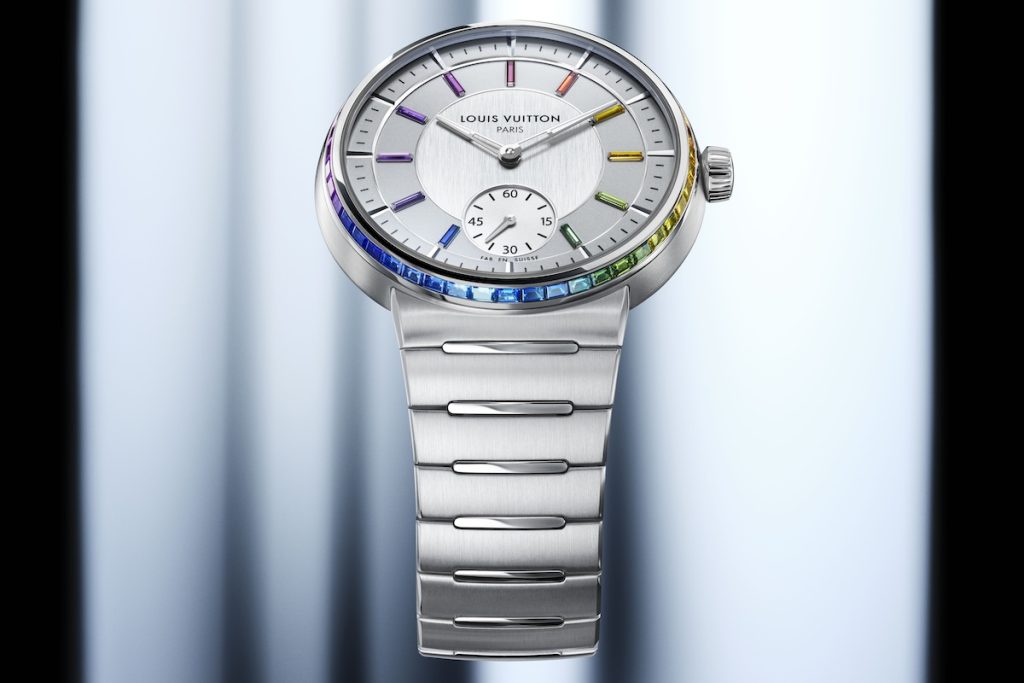 Louis Vuitton Tambour High End rainbow platinum