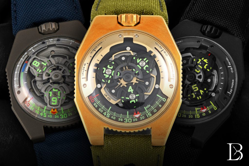 Urwerk UR-100 and UR-100V watches