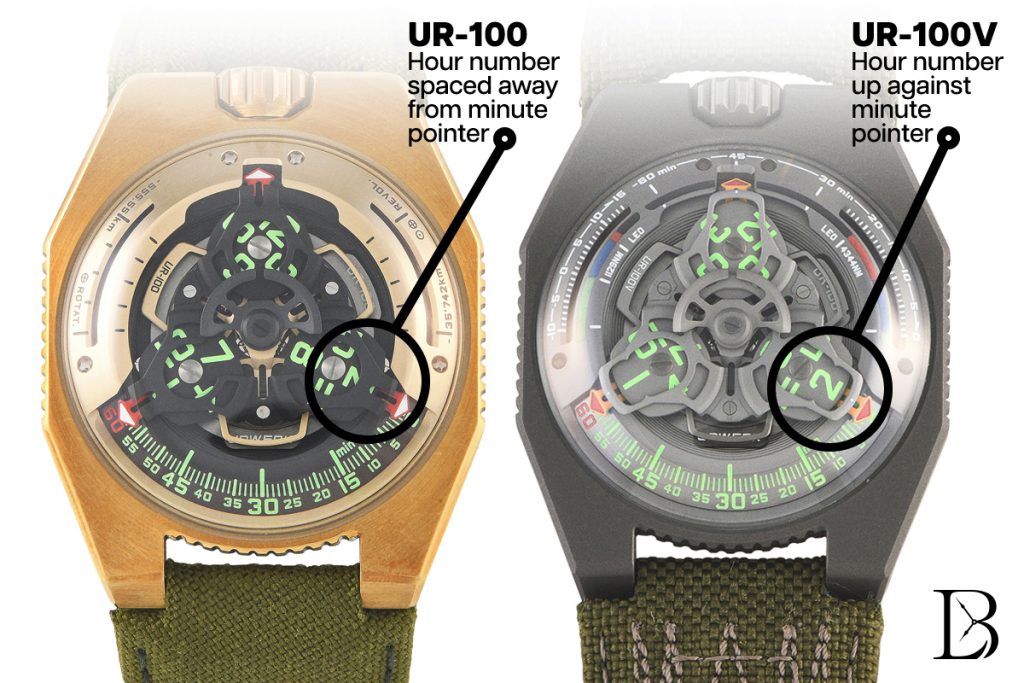 Urwerk UR-100 vs. UR-100V