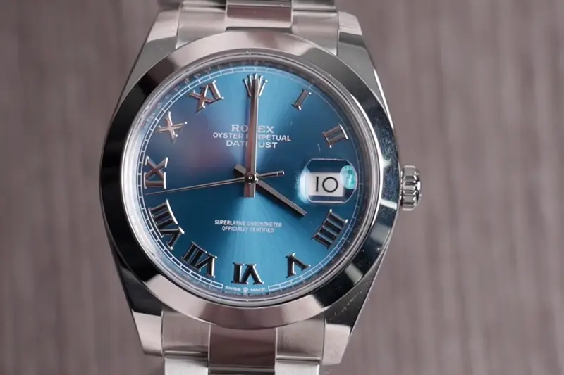 Video of the Rolex Azzurro Blue Datejust dial