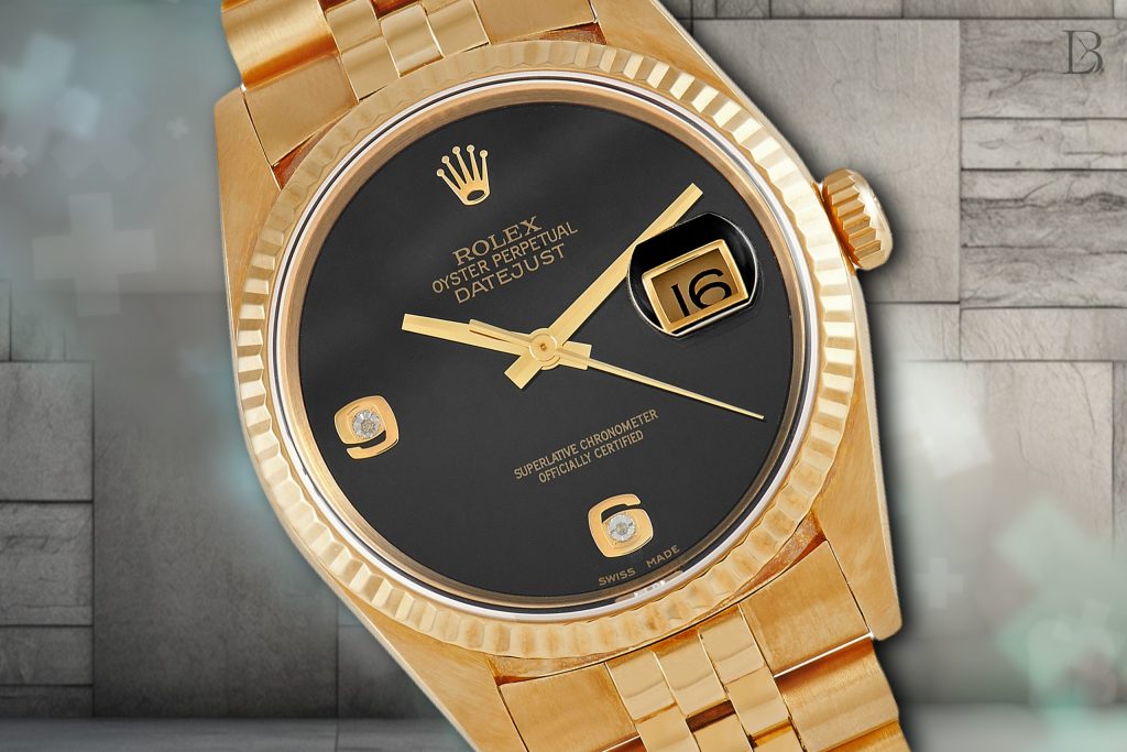 This unlumed onyx Rolex actually just says Swiss Made with no T's