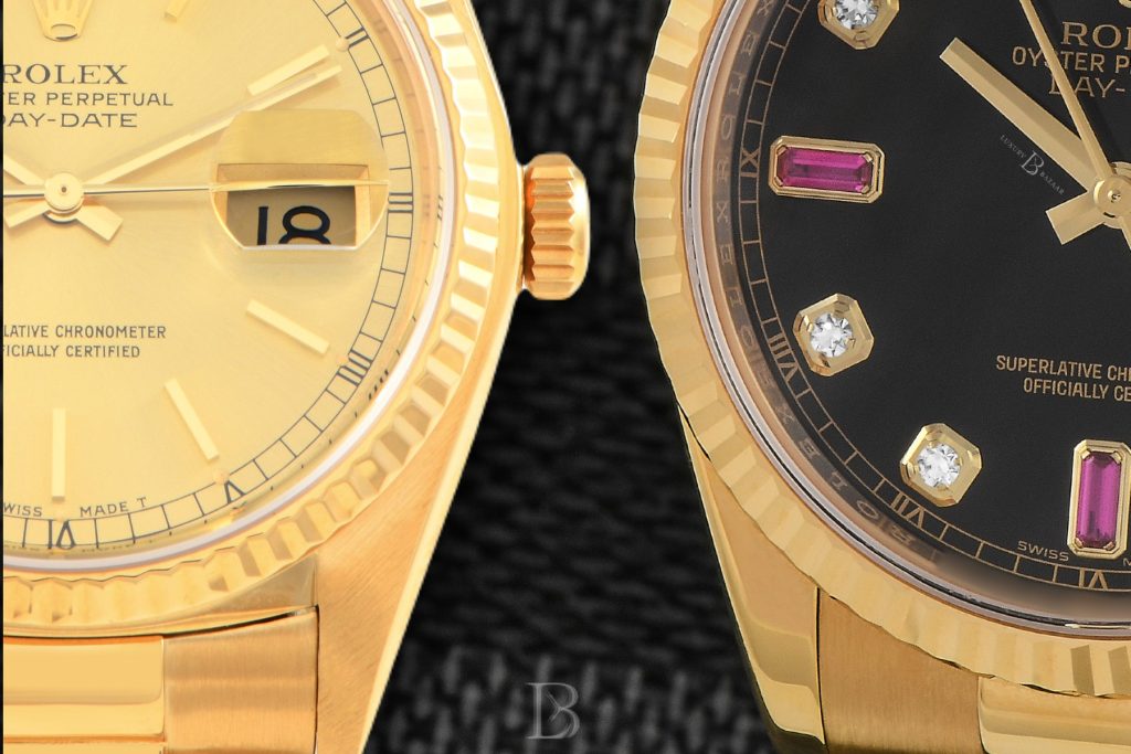 6-digit Rolex Day-Dates have more rounded/shiny lugs than 5-digit ones