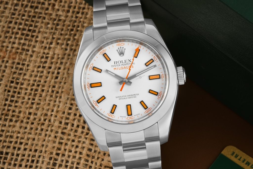 Milgauss 116400 white dial