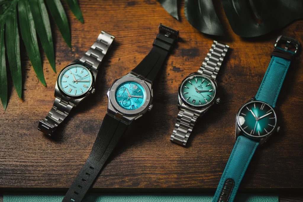 Best turquoise watches from Rolex, Moser & Cie., Omega, and Chopard