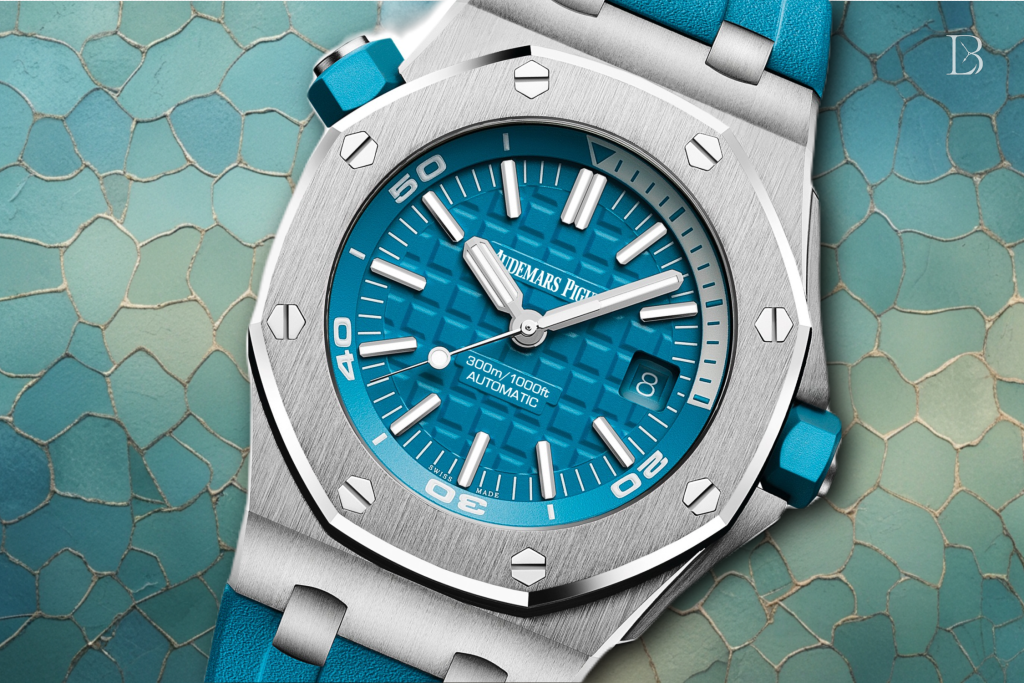 AP's most attainable turquoise watch is their turquoise Diver