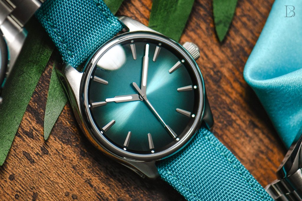 One of the most beautiful turquoise watches comes from H. Moser