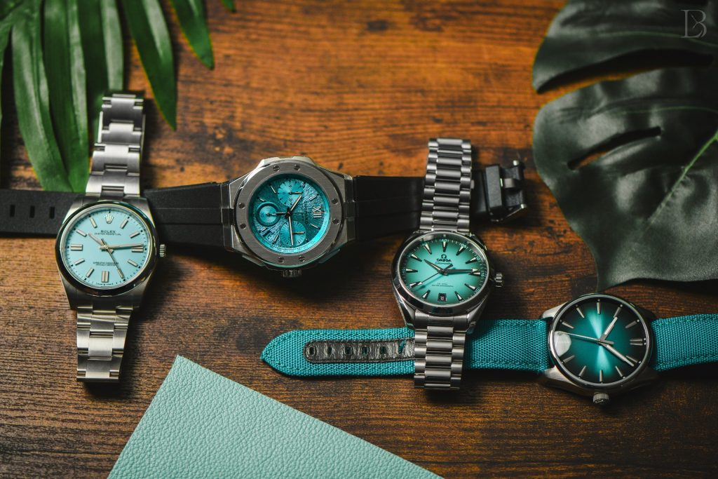Four very different turquoise luxury watches