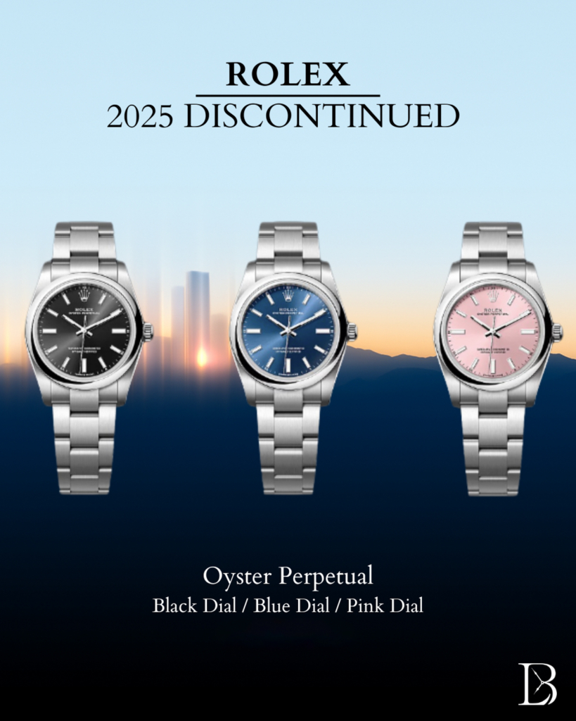 Rolex Bright Black, Bright Blue, and sunray Pink dials discontinued in 2025