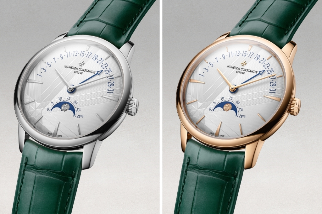 Vacheron Constantin Patrimony Moon Phase Retrograde Date 4010U/000G-H057 (White Gold) and 4010U/000R-H117