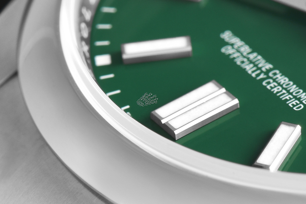 Rolex LEC on a green OP