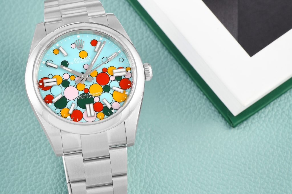 The discontinued Rolex OP41 Celebration is right around $25,000 secondhand these days