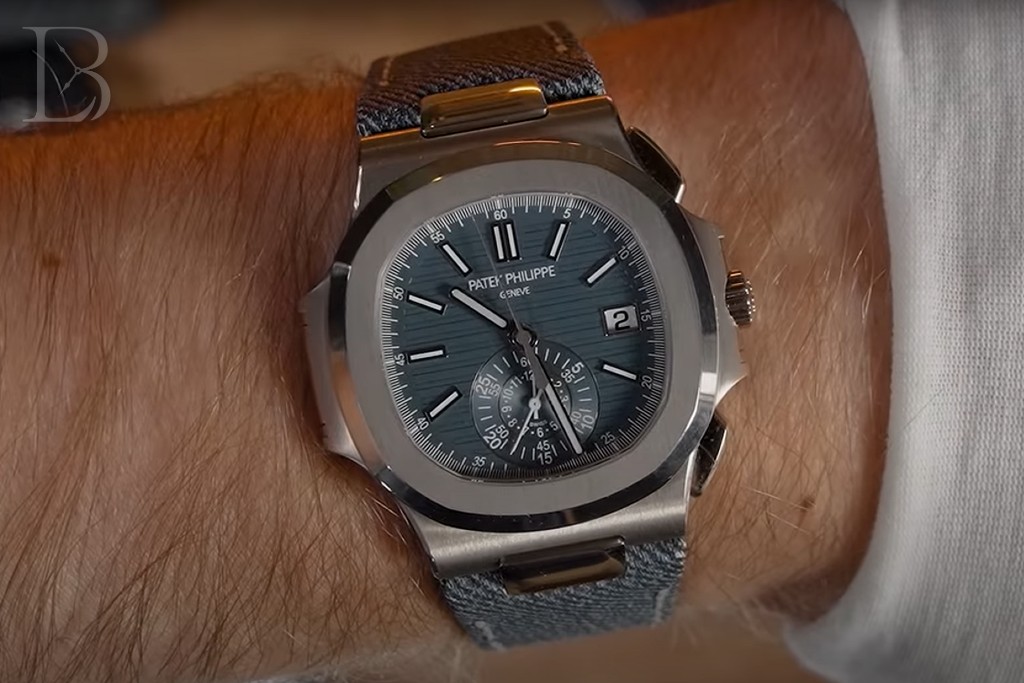 Although heavy, the Patek Denim Nautilus feels nice on the wrist.