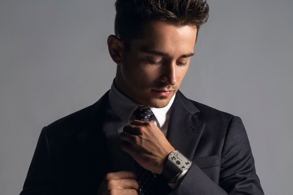 F1 Drivers luxury watches: Charles Leclerc wearing the RM UP-01 Ferrari