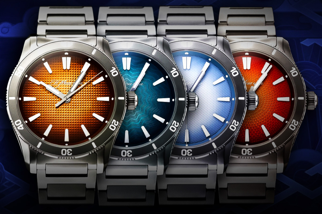 All 4 H. Moser X Azuki Pioneer Centre Seconds Rotating Bezel models