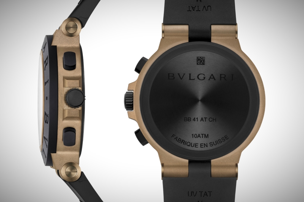 Side and rear view of the 2025 Bulgari Bronzo Chronograph