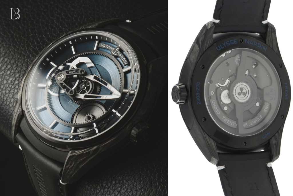 The Ulysse Nardin Freak X (shown front and back) is one of the most complicated watches you can get with a 20k budget