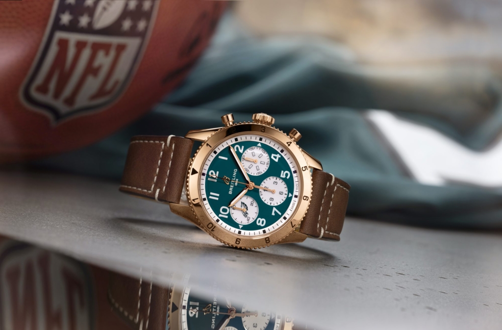 The "Jalen Hurts" Breitling Limited Edition Classic AVI Chronograph 42 for Super Bowl LIX