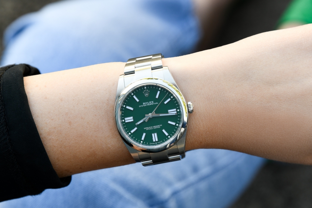 A Rolex Oyster Perpetual 36 ref. 126000 with green lacquer dial is a great way to start a watch collection