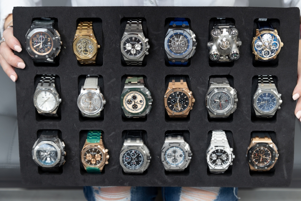 Numerous Audemars Piguet watches, and a couple MB&F's