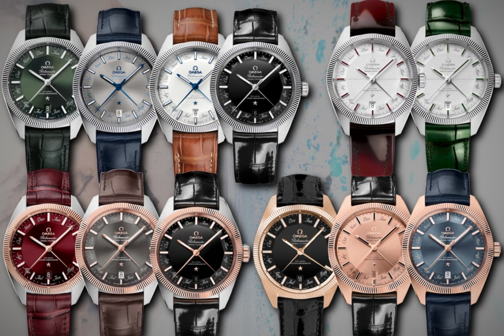 All 12 Omega Globemaster Annual Calendar variants