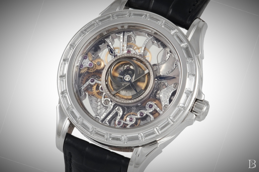 Skeletonized platinum Omega De Ville Tourbillon ref. 5946.30.31
