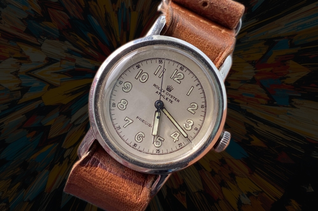 The Rolex Athlete ref. 4127 is a well-known vintage Rolex with straight lugs