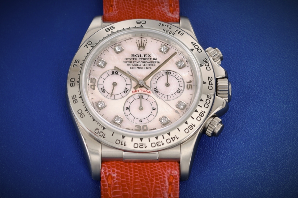 Pink mother-of-pearl ref. 16516 platinum Daytona, one of the rarest and most expensive Rolex watches ever
