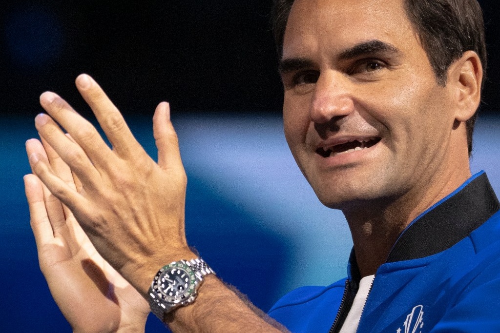 Roger Federer's Rolex "Sprite" GMT at the 2022 Laver Cup