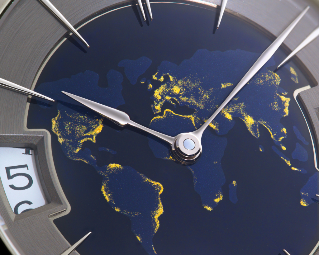 2025 Laurent Ferrier Classic Traveller Globe Night Blue dial