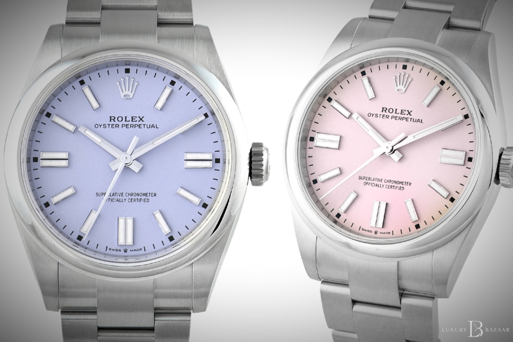 The Rolex Oyster Perpetual 41 in lavender and pink should be hitting stores October 2025