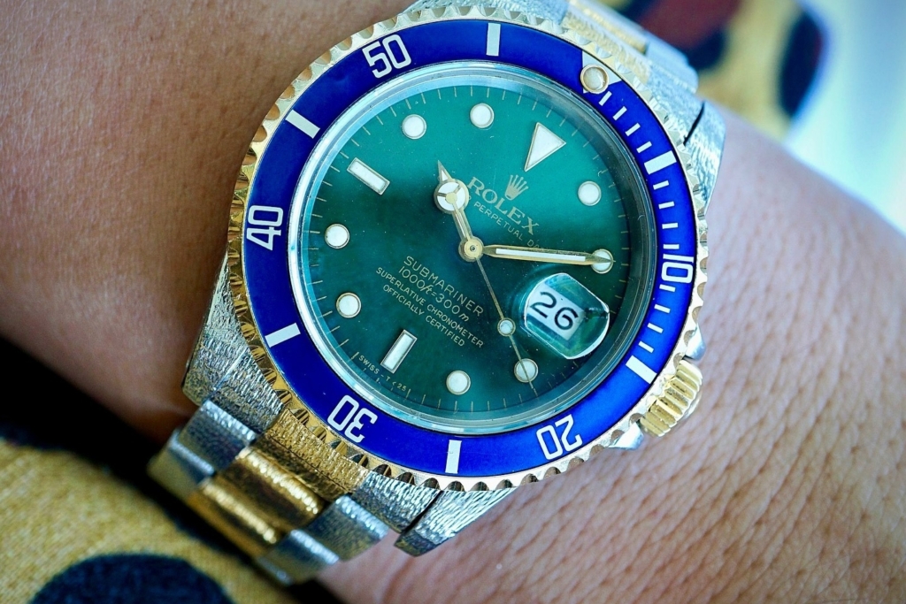 "John Bull Special" Rolex Submariner ref. 16613 with custom green dial